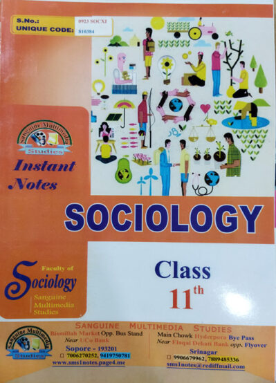 Instant Notes Sociology Class 11th